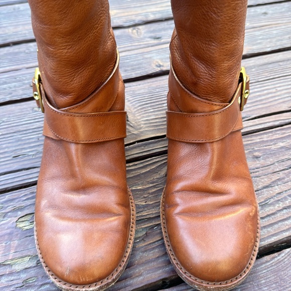 Coach Cognac colored boots. - Picture 4 of 6